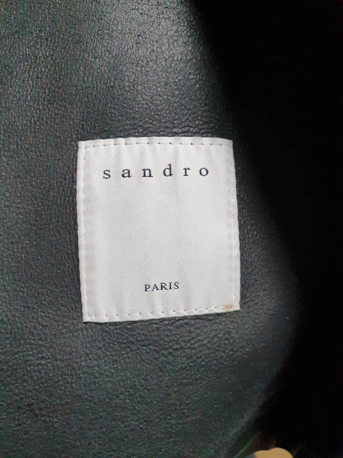 산드로옴므 양가죽 셔츠자켓 50 블랙 상품이미지4