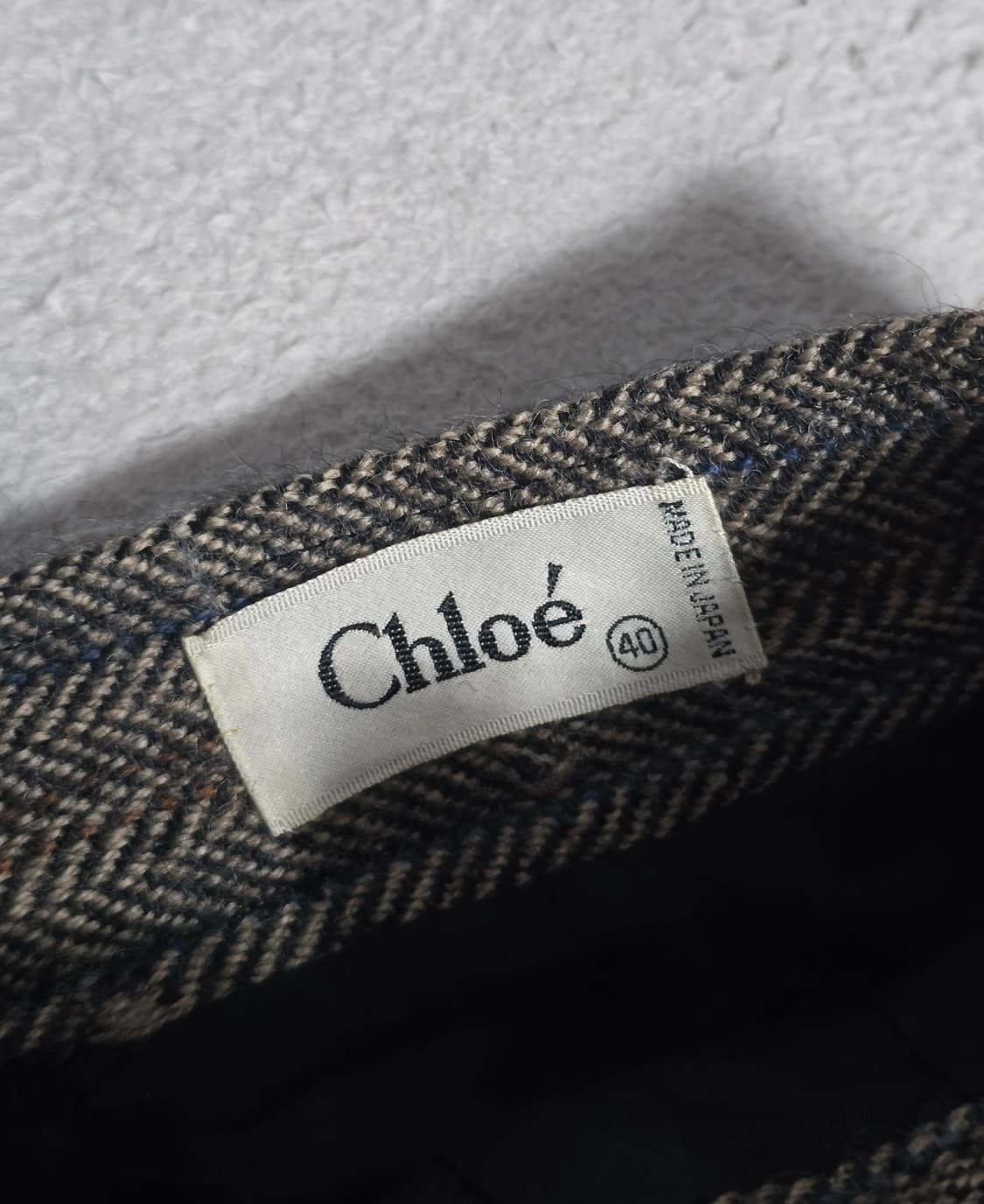 Chloe 끌로에 헤링본 울 스커트 브라운 40 상품이미지4