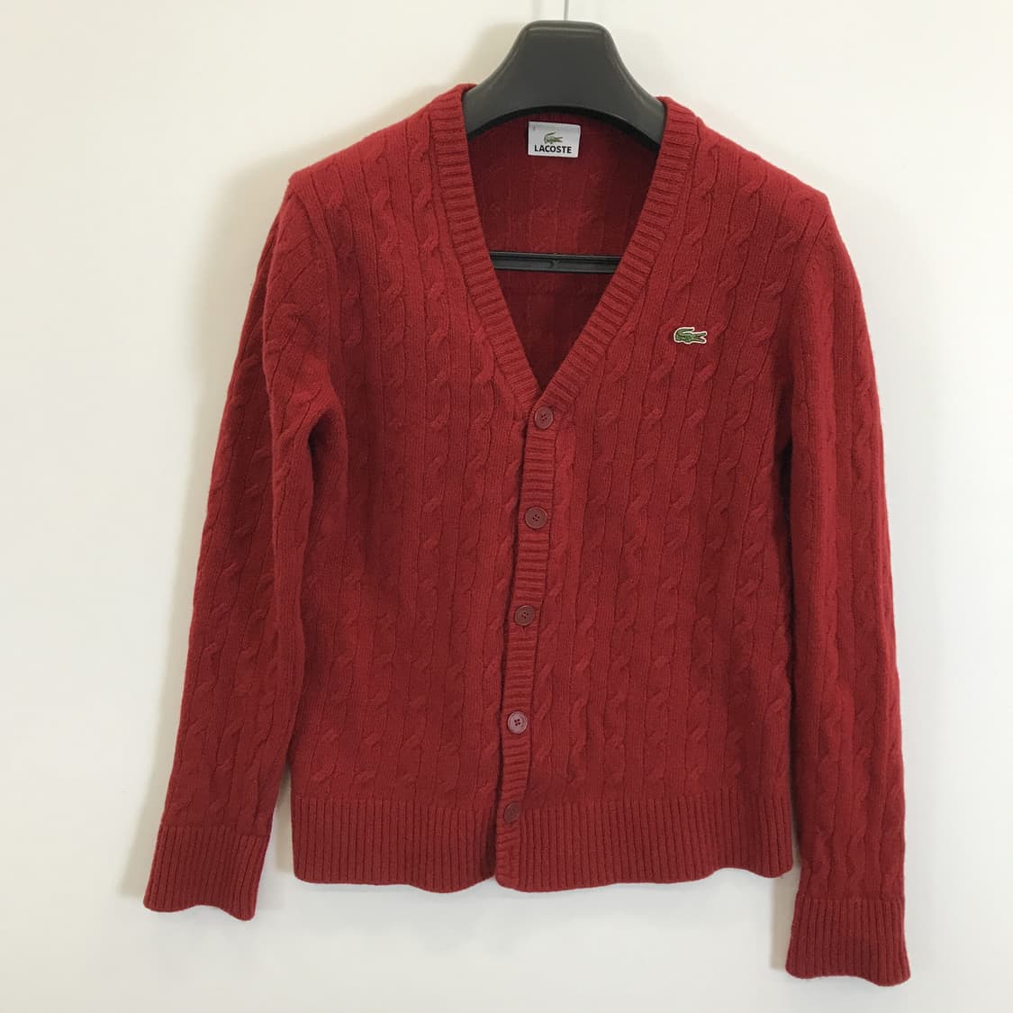 라코스테 케이블 울 니트가디건 [여성95] 상품이미지1
