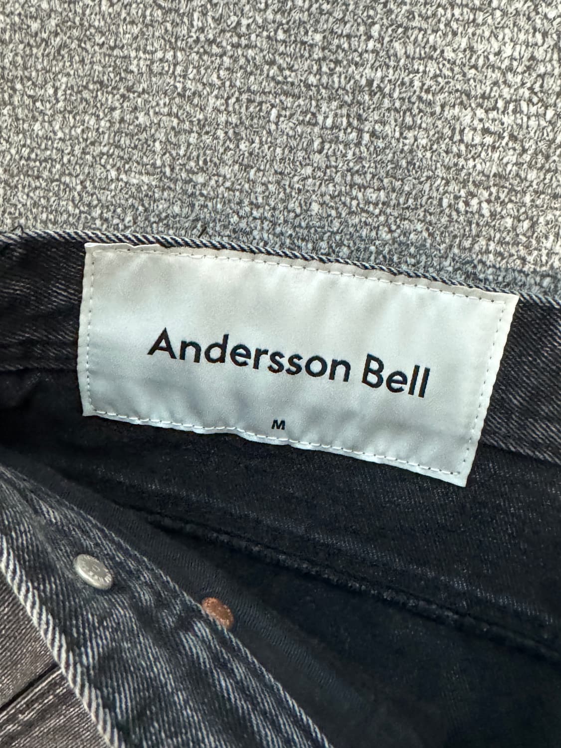 앤더슨벨 에스닉 패치 스트레이트 데님팬츠 M 상품이미지2