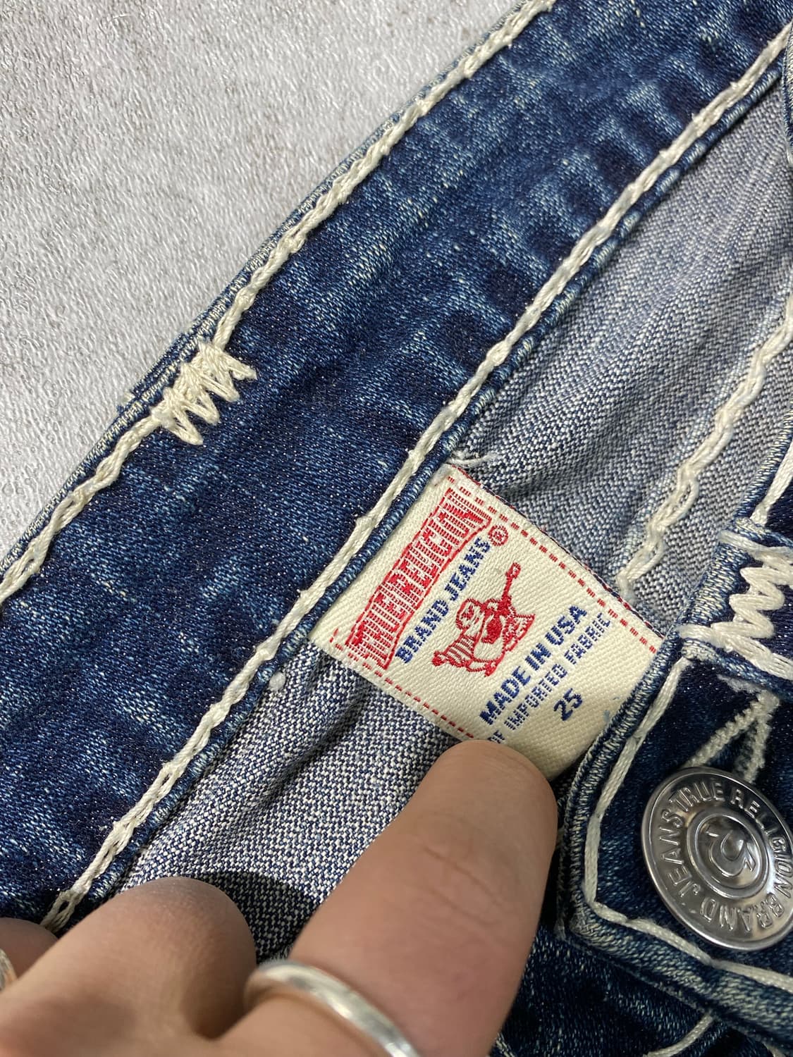 [25] True Religion 트루릴리전 로우라이즈 부츠컷 데님팬츠 상품이미지8