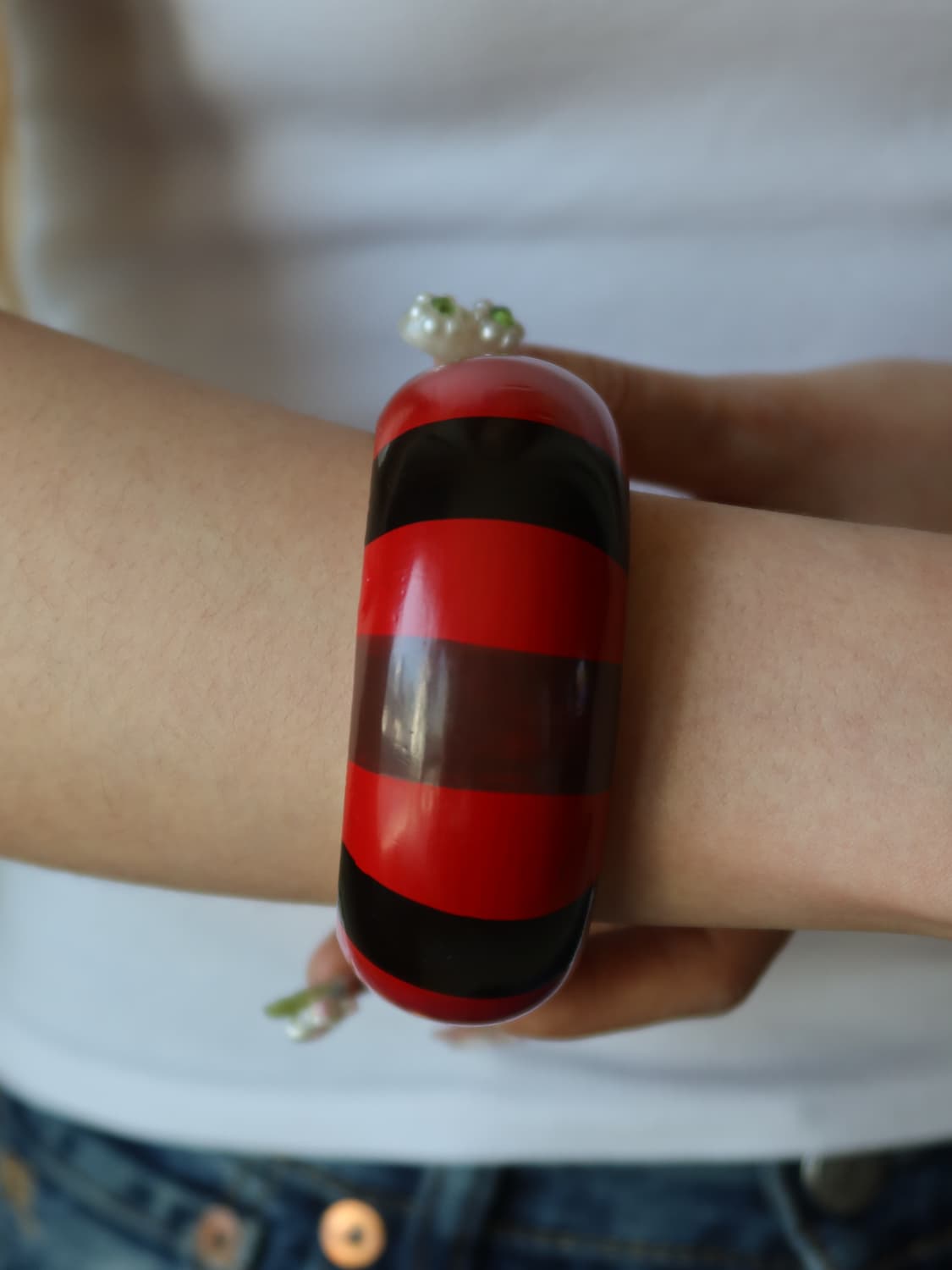red stripe bold bangle 상품이미지2