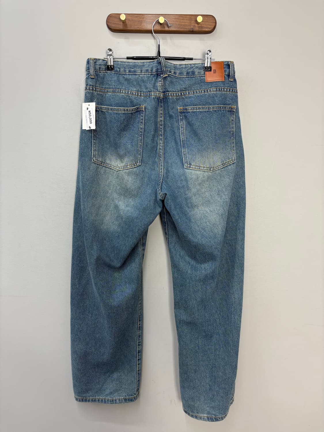 디미트리블랙 와이드 워싱 라이트인디고 데님 팬츠 A3474 상품이미지5