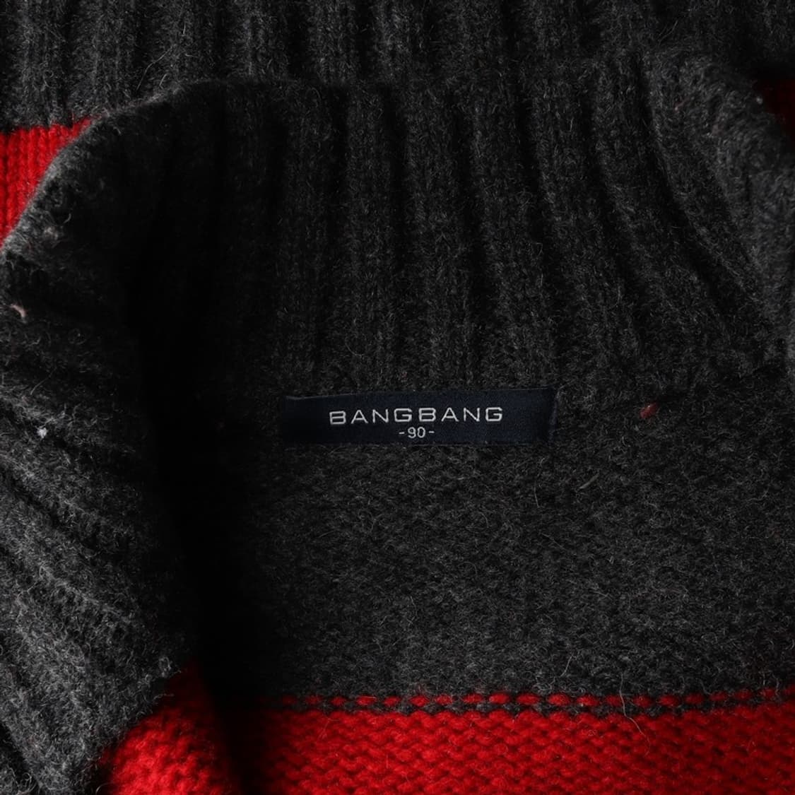 BangBang 스트라이프 하이넥 지퍼 가디건 90 상품이미지5