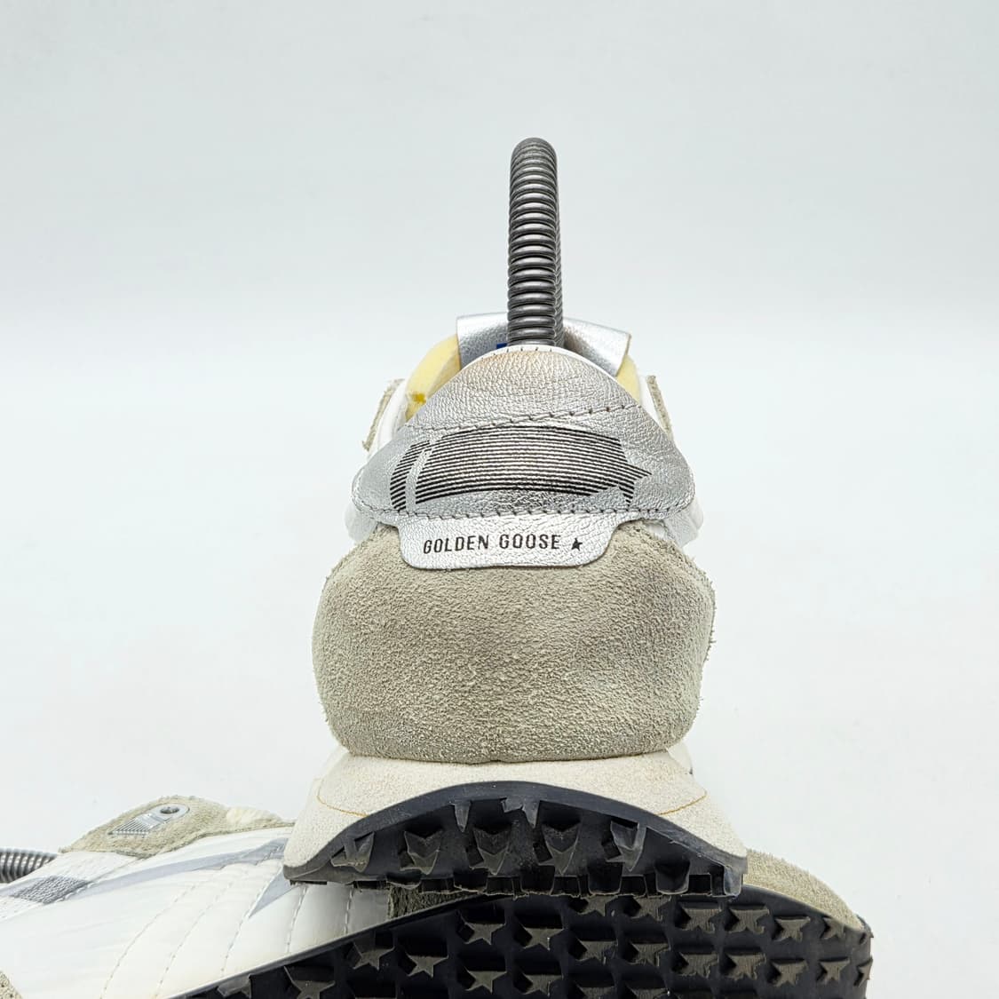 골든구스 우먼스 나일론 어퍼 스타 마라톤 스니커즈 흰/은 (38) 상품이미지2