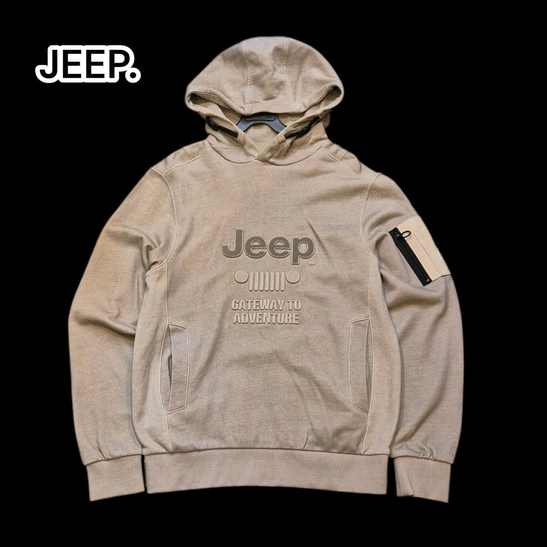 (M)JEEP 베이지 후드 상품이미지1
