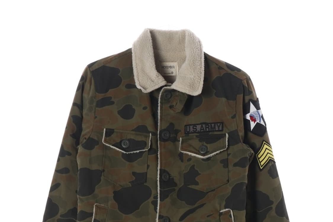 NOVEMBER 밀리터리 카모플라쥬 양털 안감 자켓 상품이미지4