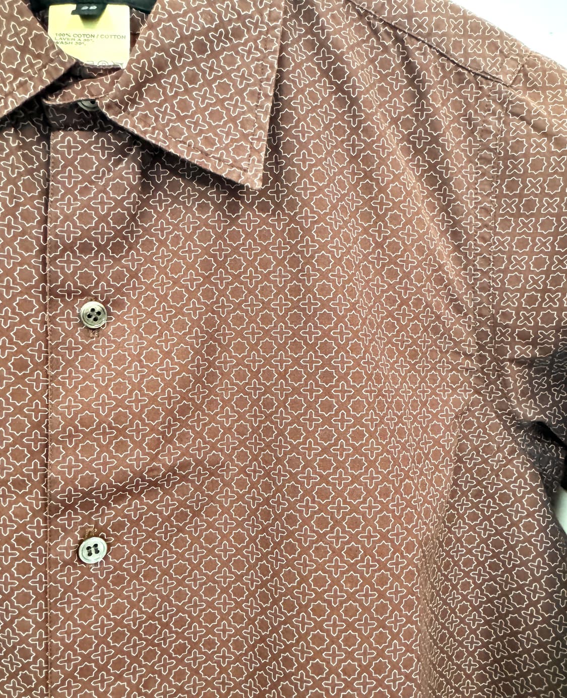 A.P.C 아페쎄 버건디컬러 패턴 셔츠 블라우스 38 상품이미지3