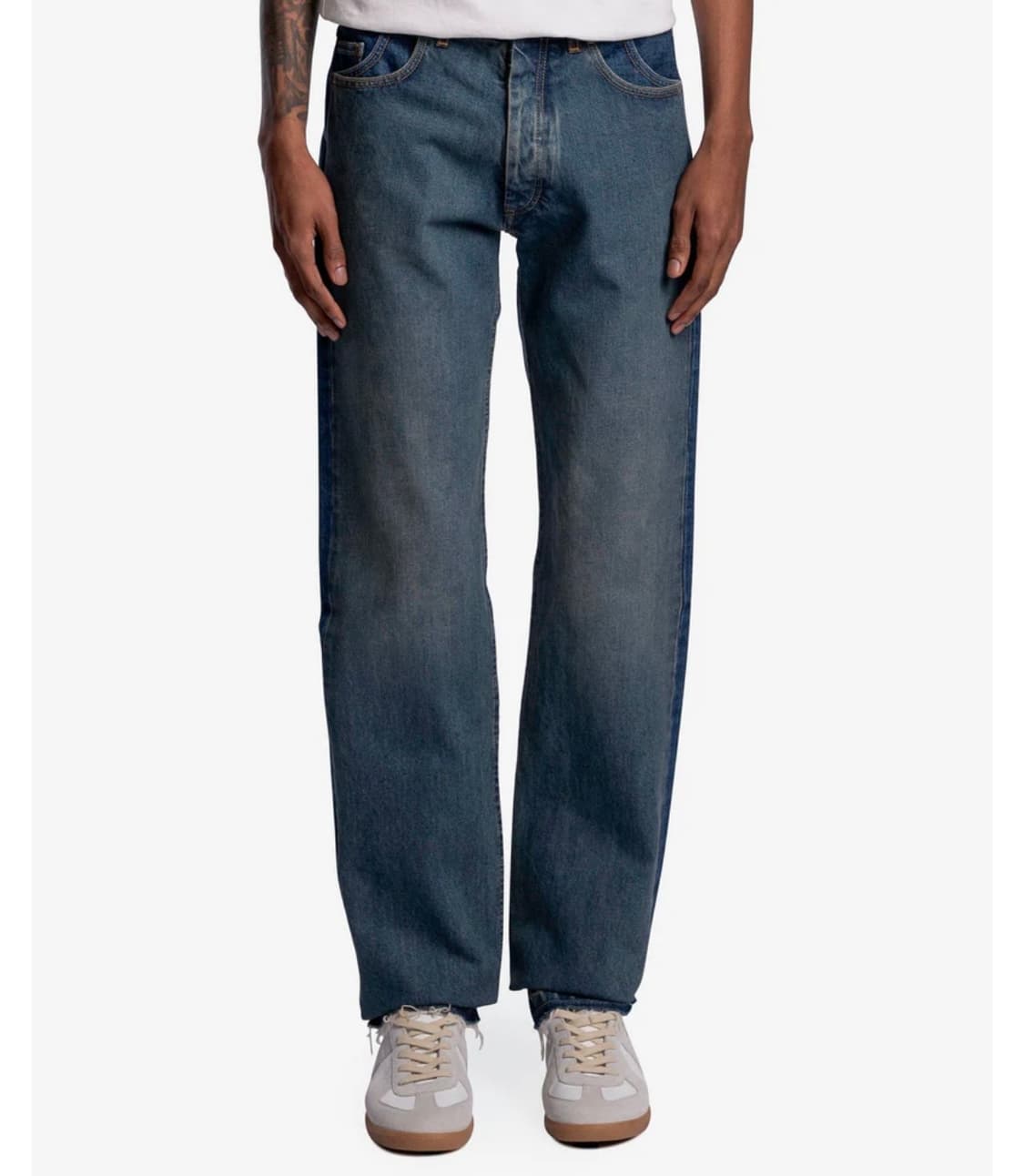 [30] 메종 마르지엘라 로우 헴 하이웨이스트 진, 데님 블루 상품이미지2