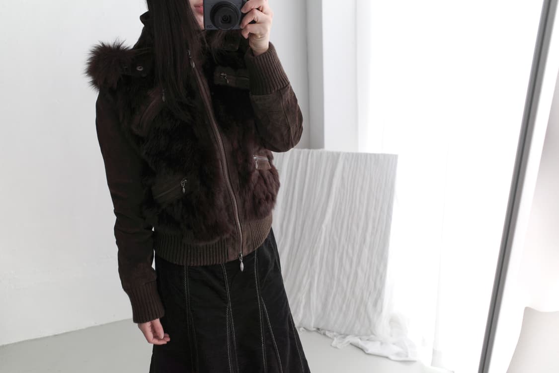 fox fur suade jacket 상품이미지8