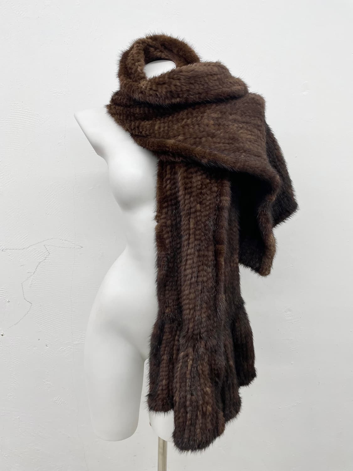 브라운 밍크 100% 숄/머플러 상품이미지3