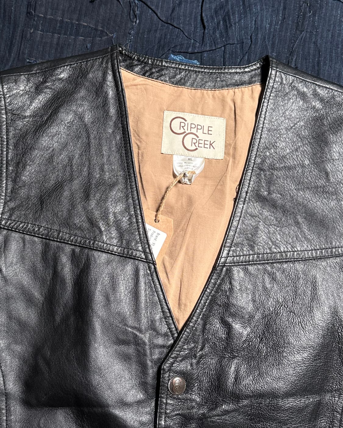 90-00‘s 크리플 크릭 레더 웨스턴 베스트 XL 상품이미지2