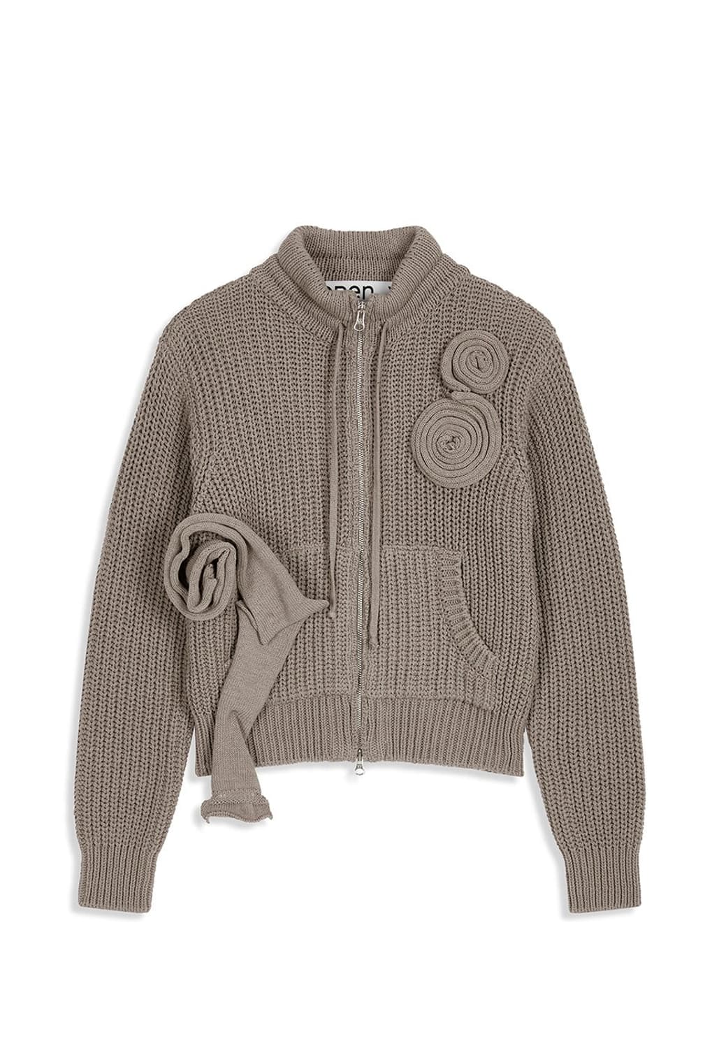 오픈와이와이 APPLIQUÉ KNIT ZIPUP JACKET 상품이미지1