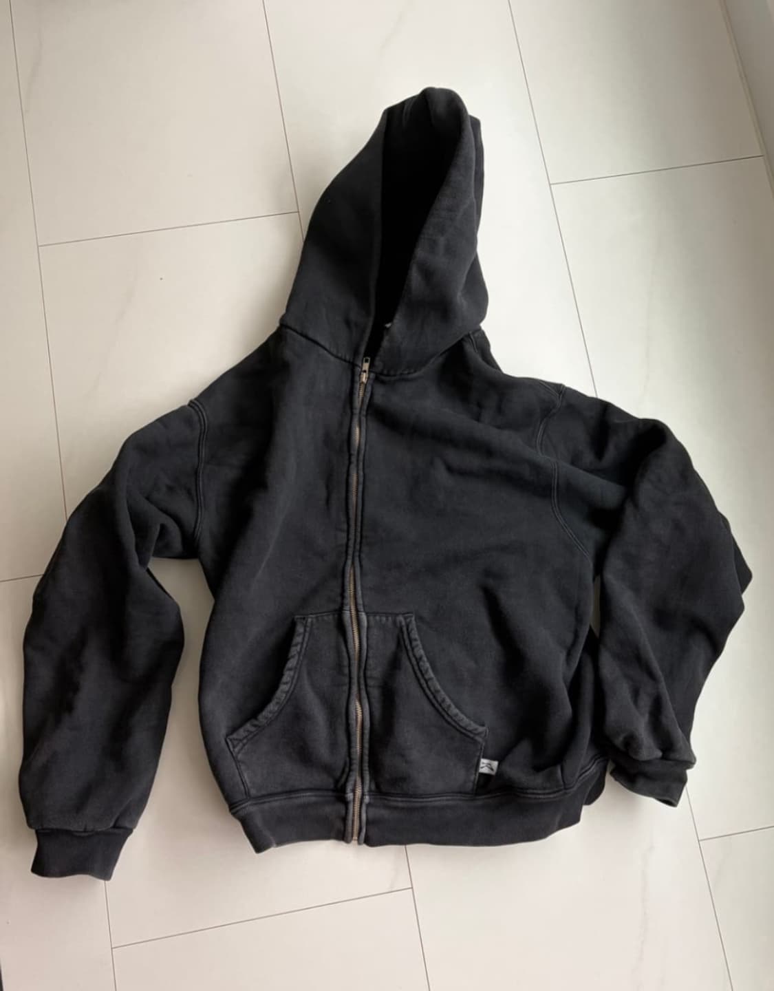 m) 아킴보 클럽 페이디드 블랙 후드집업 상품이미지1