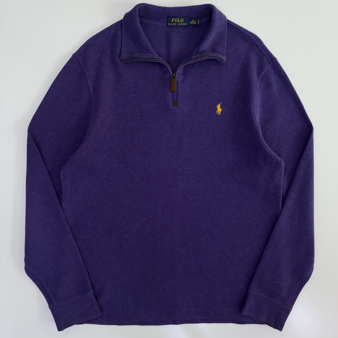 Polo 폴로 랄프로렌 퍼플 코튼 하프집업 니트 상품이미지1