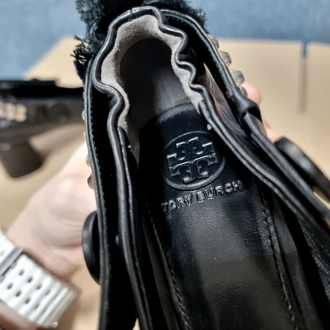 토리버치 천연가죽 메리제인 힐 펌프스 구두 (240/7M) 상태좋음 상품이미지7