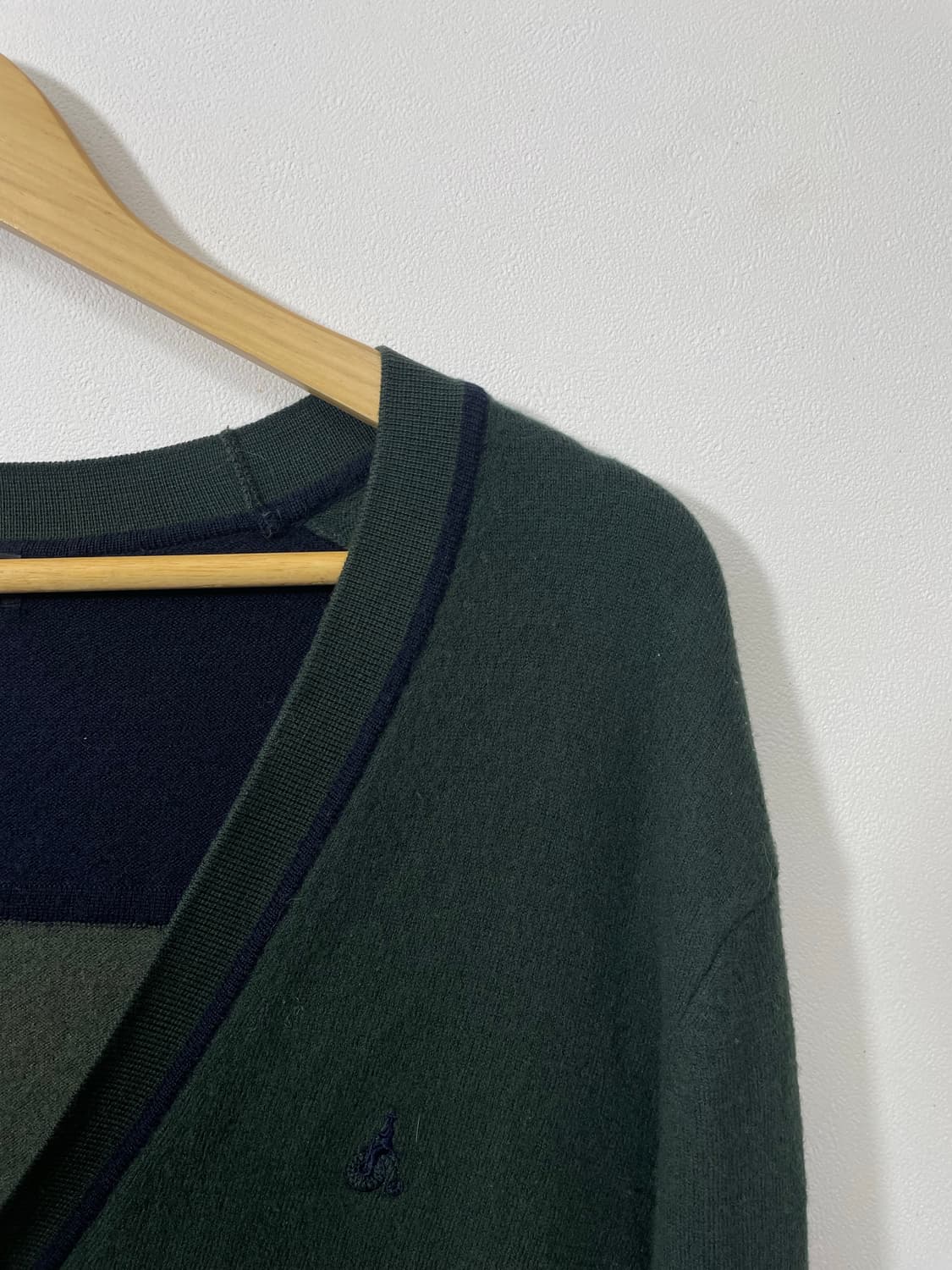 빈폴 카키 배색 가디건 XL - K36  상품이미지3