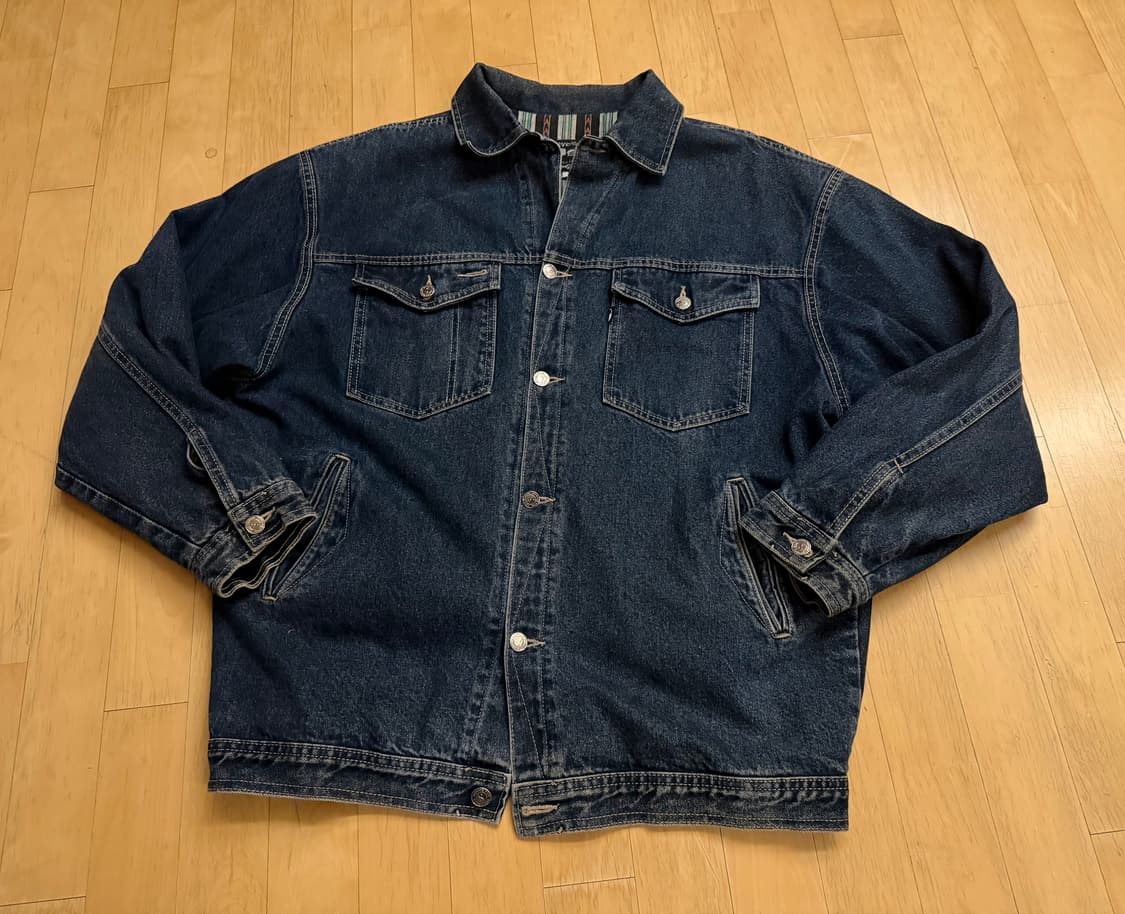 타운앤컨트리(T&C) 90s 빈티지 클래식 서프 에스닉 안감 데님자켓 상품이미지1