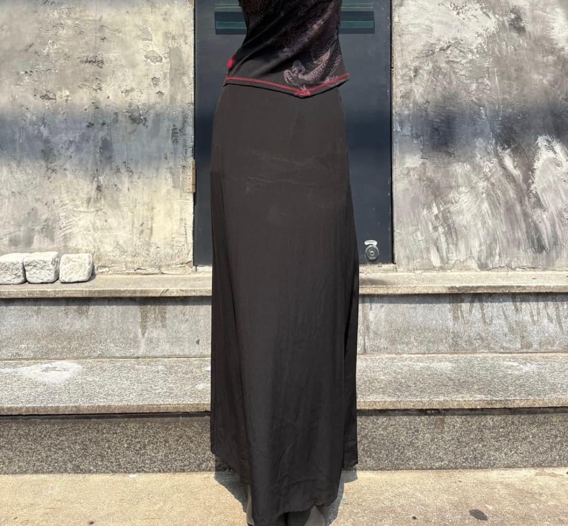 요지야마모토 블랙 스커트 상품이미지3
