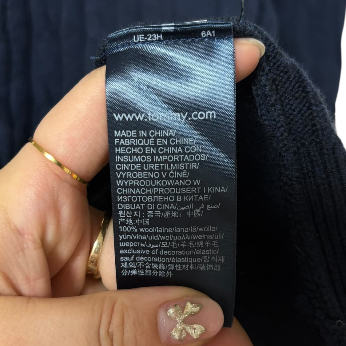 3768 타미힐피거 네이비 꽈베기 케이블니트 상품이미지5