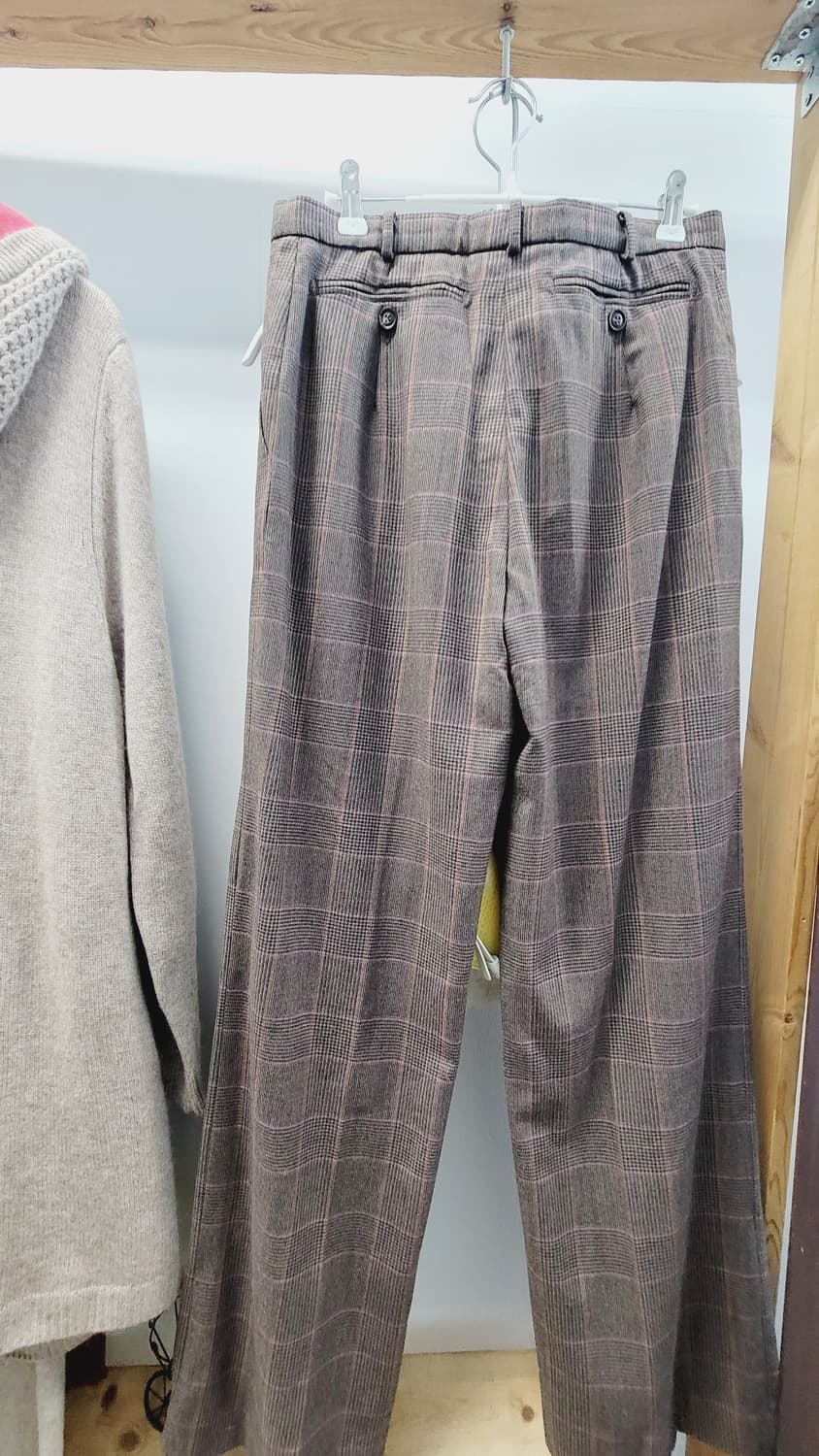 celeb 캐시미어 후드 롱 아우터. 막스마라 체크울팬츠 상품이미지4