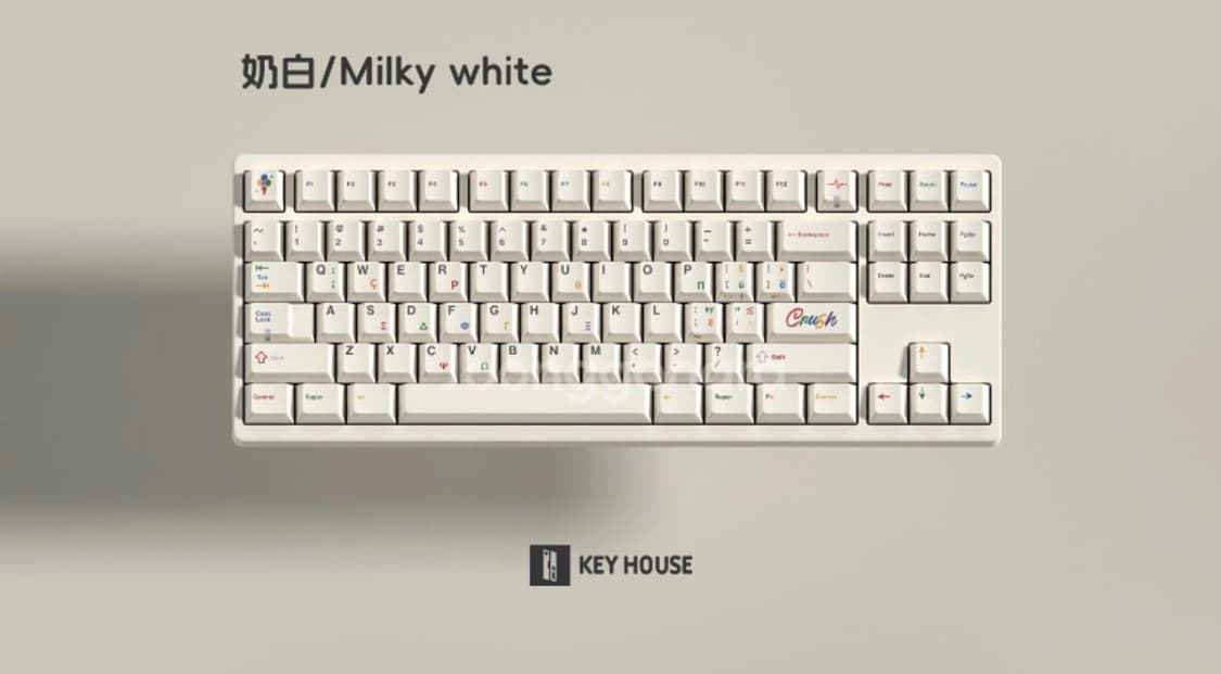 풀박스)독거미 F87PRO+크림옐로우축+크러쉬 한글 키캡 저소음 사무용 상품이미지2