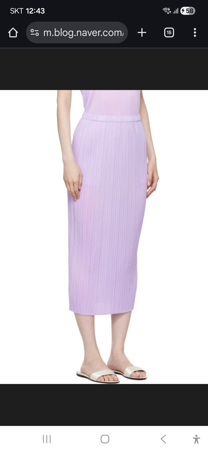 플리츠플리즈 24년4월 스트레이트 스커트 이세이미야케 상품이미지7