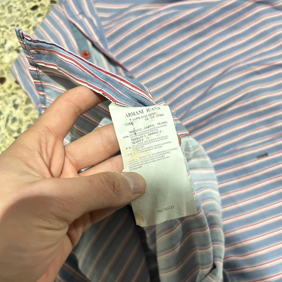 아르마니 진스(Armani Jeans) 빈티지 스트라이프 셔츠 상품이미지5
