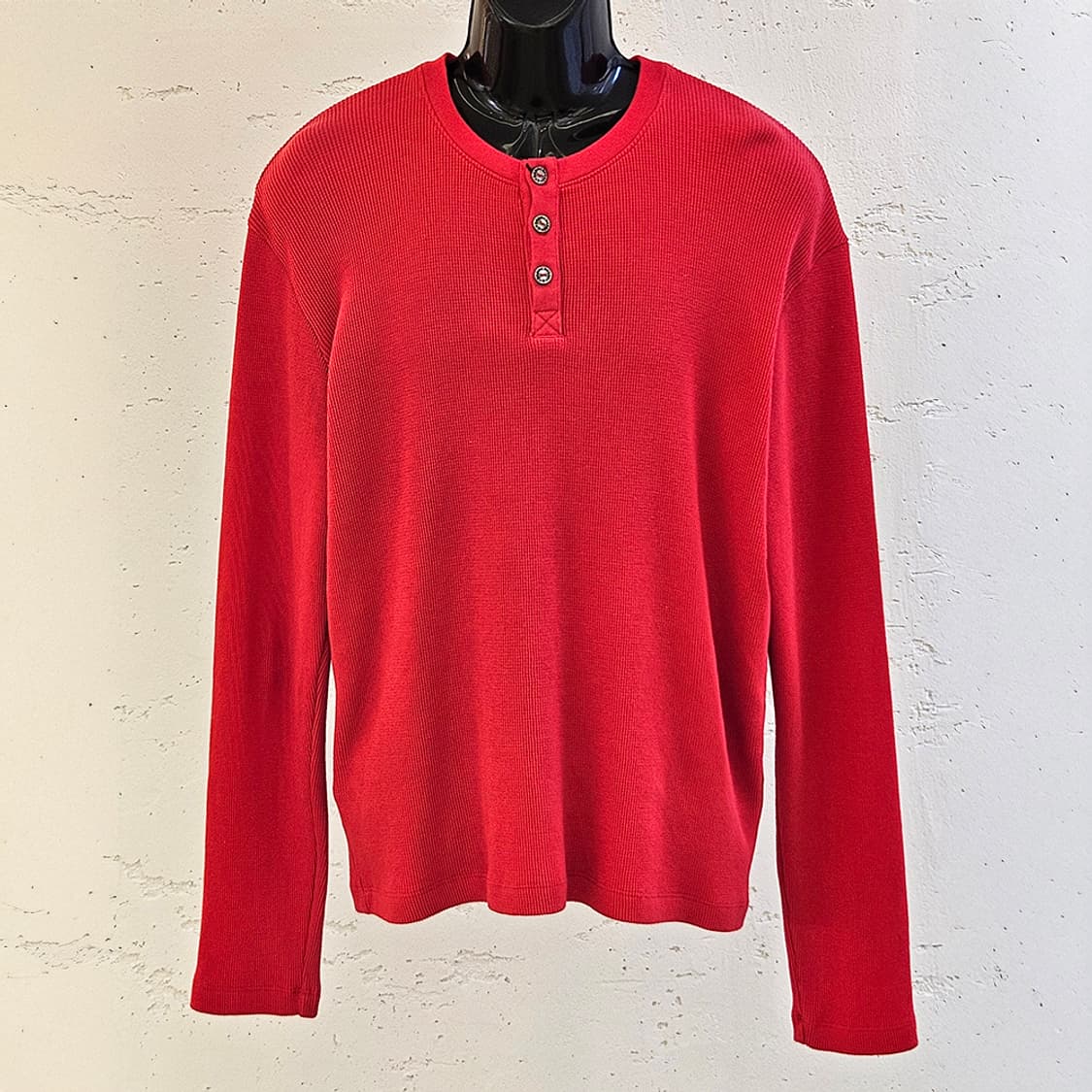 [L] 크롬하츠 와플 헨리넥 레드 B1213C122 상품이미지2