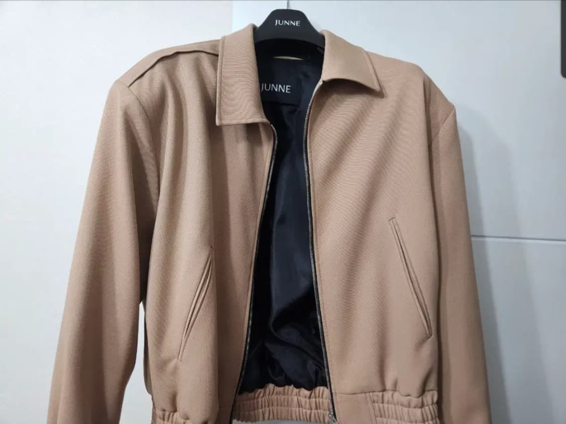 [L] 준느 J39 도비 블루종 베이지 상품이미지1