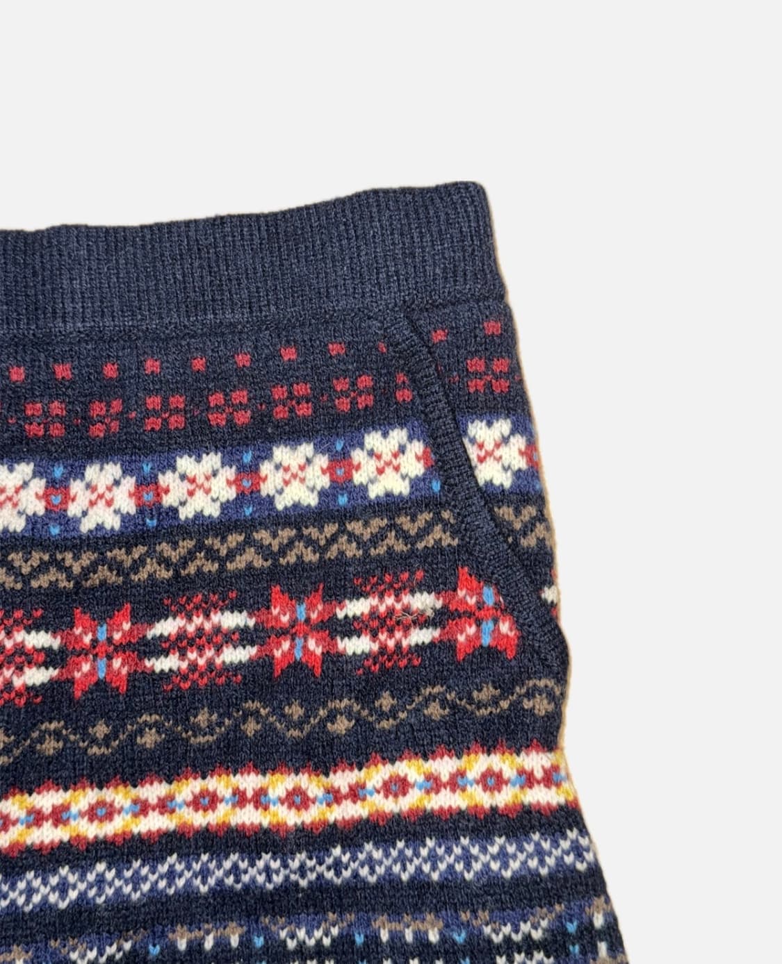 타미힐피거 노르딕 울 캐시미어 페어아일 니트 패턴 스커트 S 상품이미지2