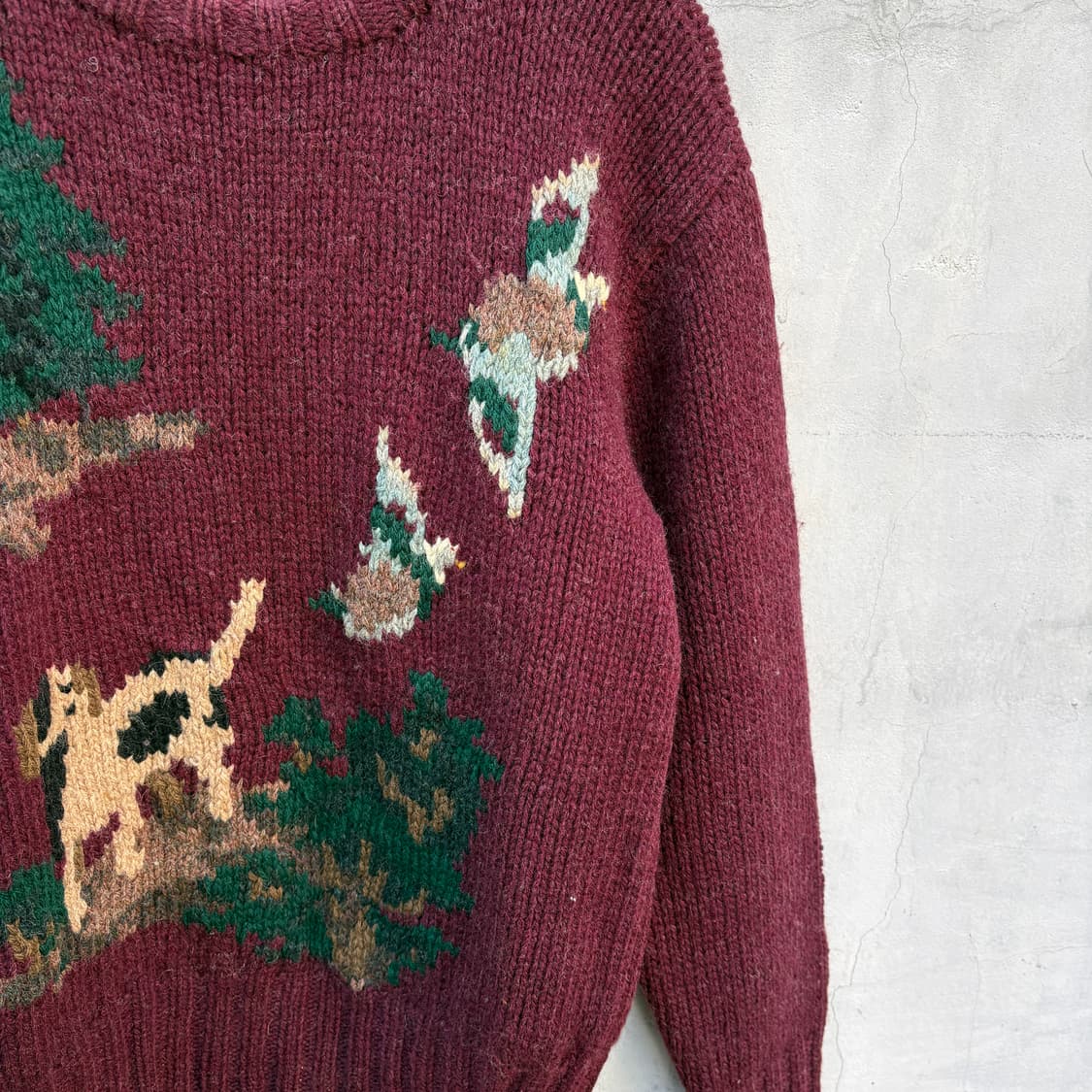 Polo 90s 폴로 도그 강아지 울 핸드 니트 상품이미지7