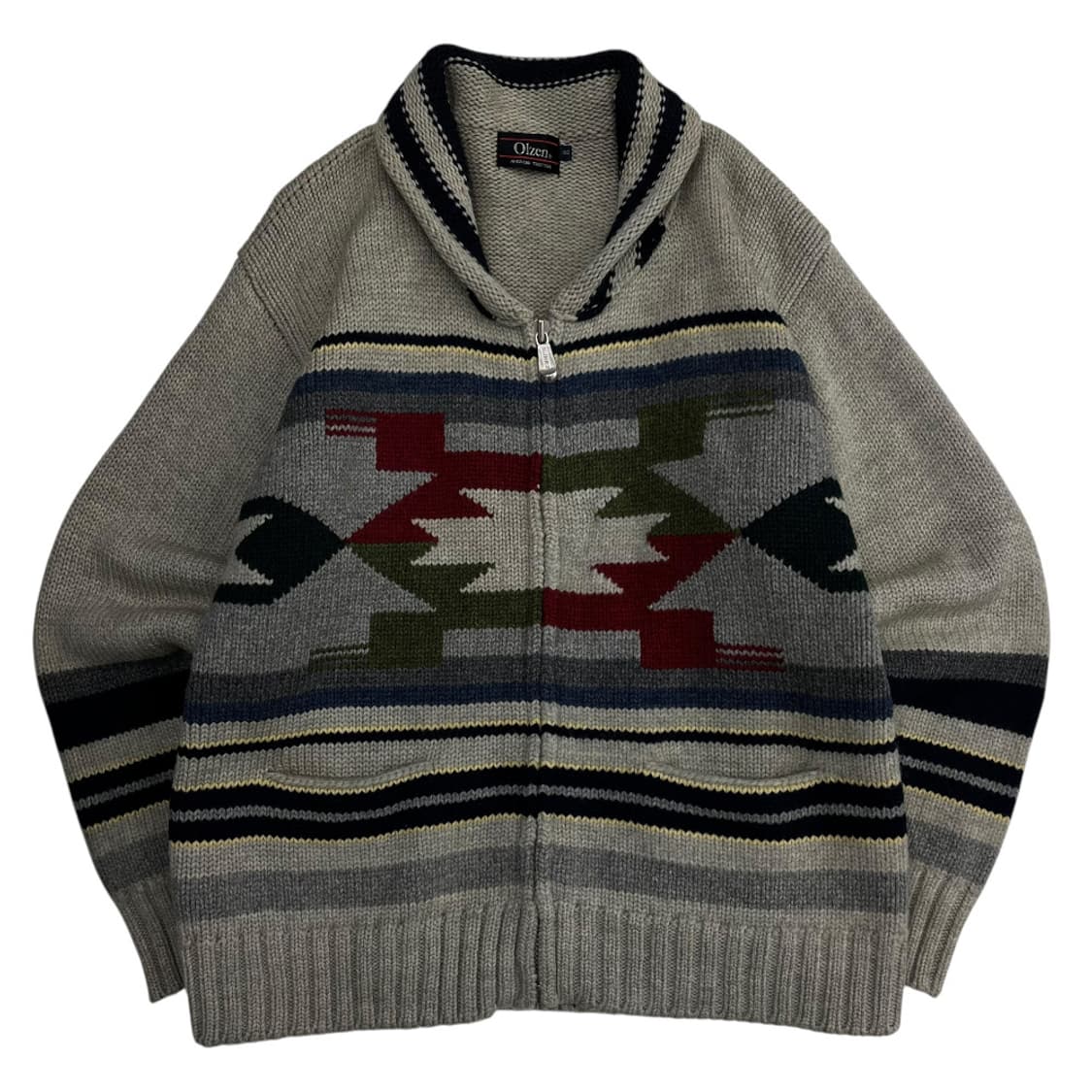 올젠 90s 치마요 니트 집업 100 상품이미지3