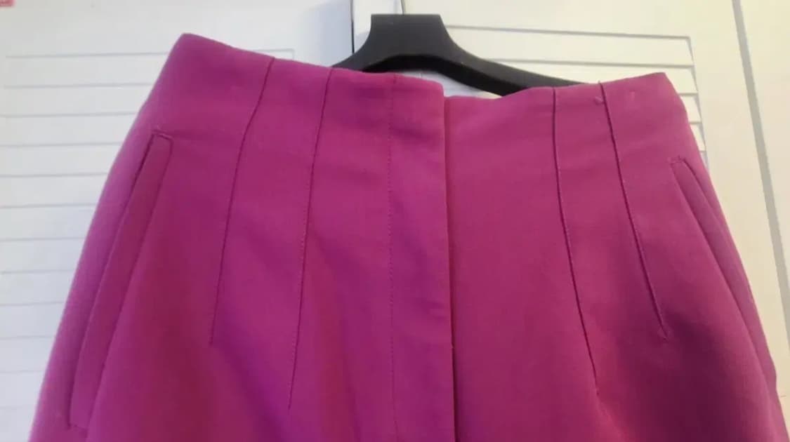 화사한 푸시아 퍼플 Zara 하이웨이스트 팬츠 상품이미지3