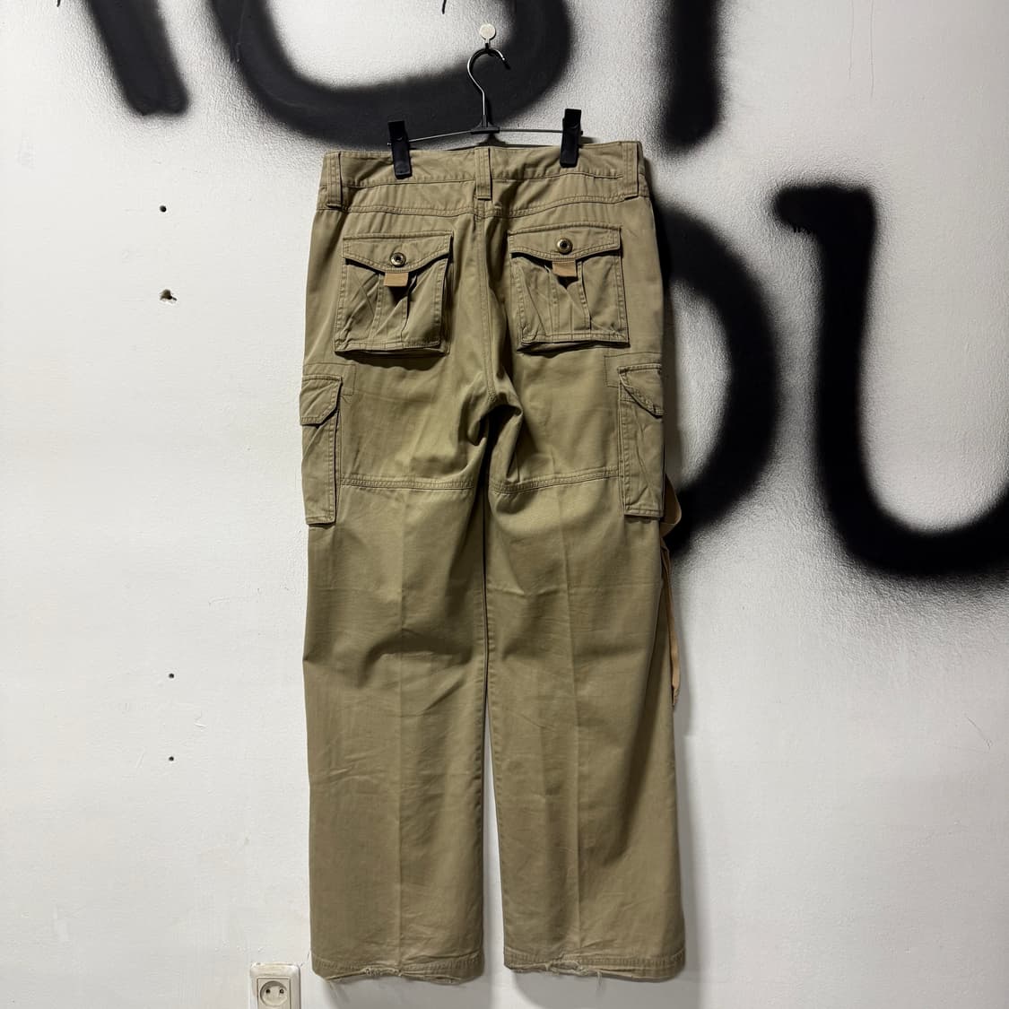 VTG 빈티지 빅사이즈 버클 디테일 코튼 와이드 카고 팬츠 상품이미지2