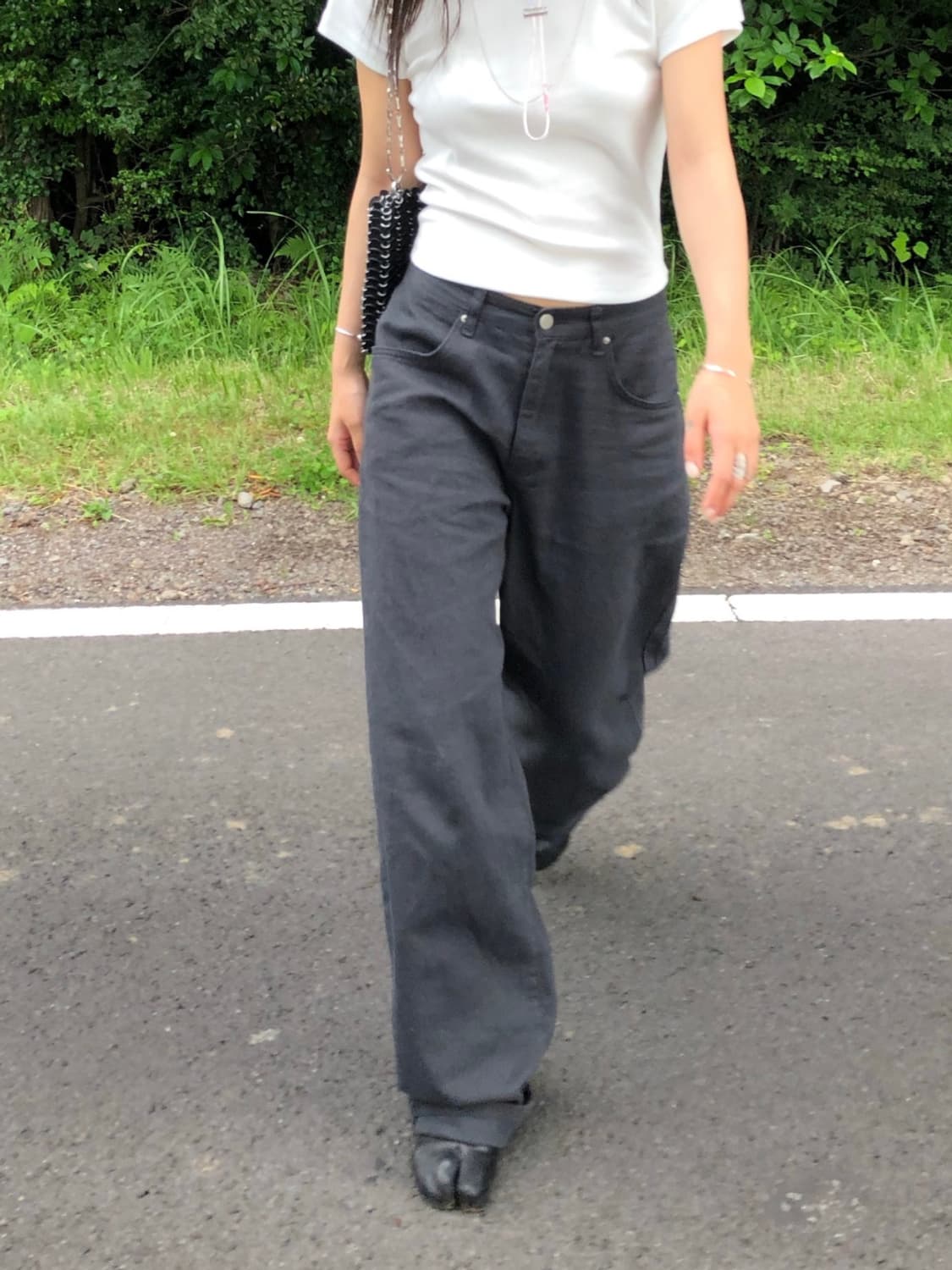 베이직 린넨 팬츠(차콜, M) 상품이미지2