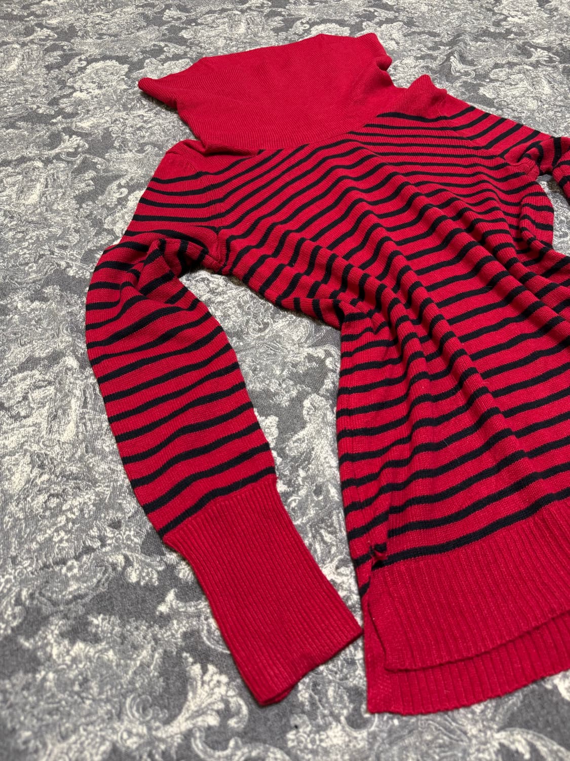 loose-neck stripe turtleneck  상품이미지3