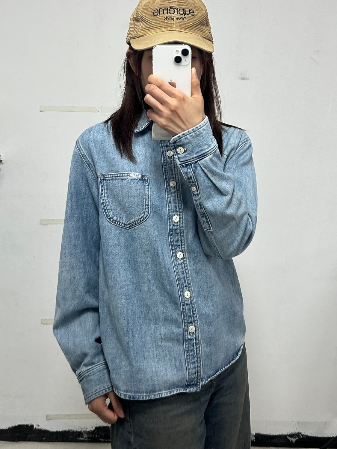 Lee 오버핏 워싱 데님 셔츠 상품이미지1