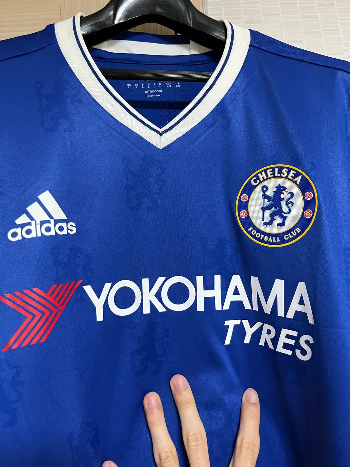 [L] 첼시 16-17 홈 유니폼 어센틱 아자르 마킹 상품이미지3