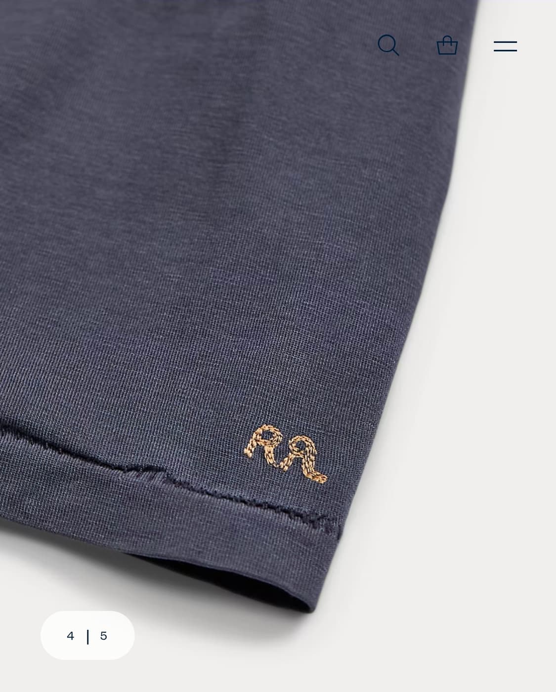 RRL 가먼트 다이 포켓 티셔츠 블루 상품이미지4