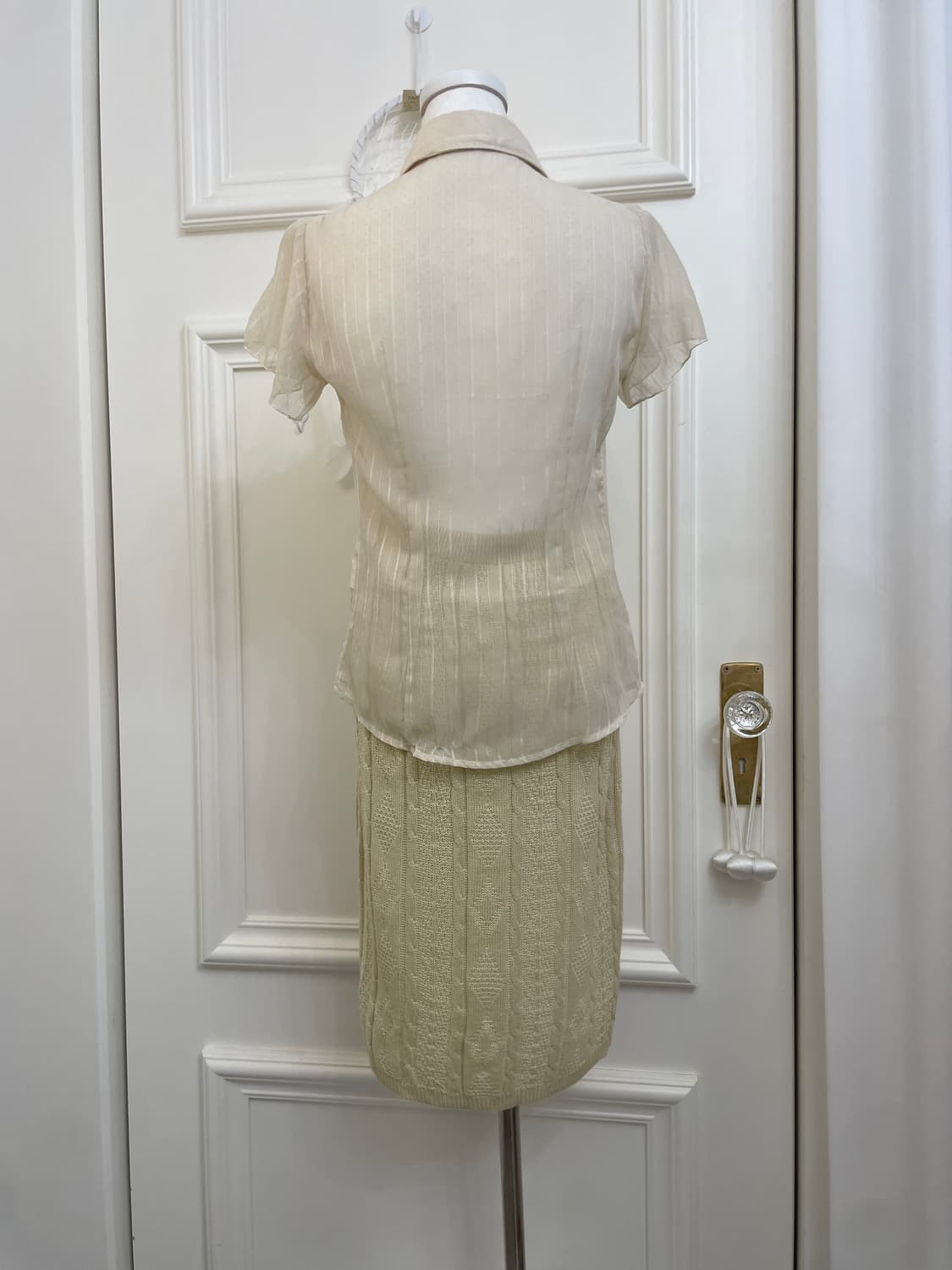 beige puff ruffle fairy blouse 상품이미지4
