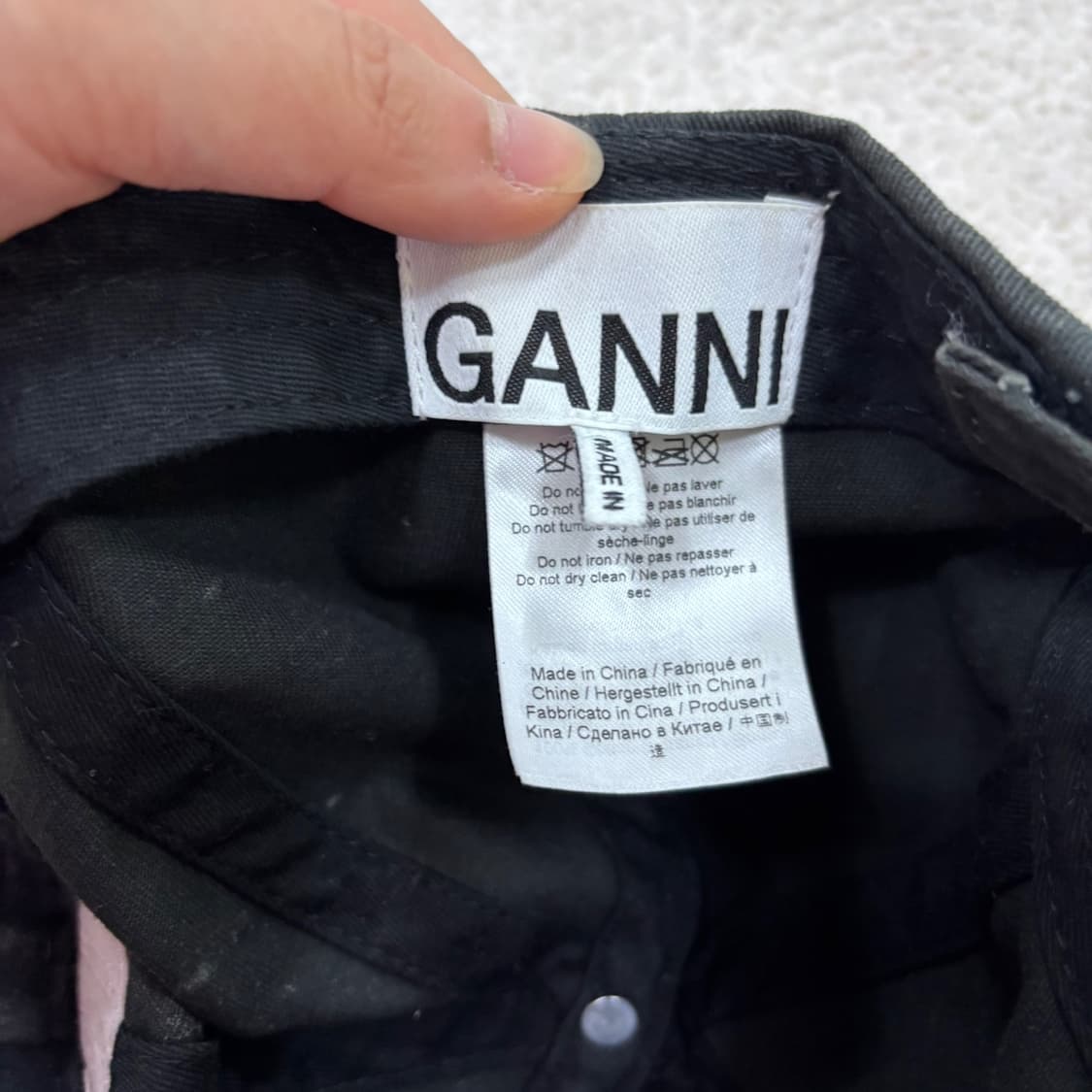 F 가니 자수 로고 블랙 볼캡 0325E 상품이미지7