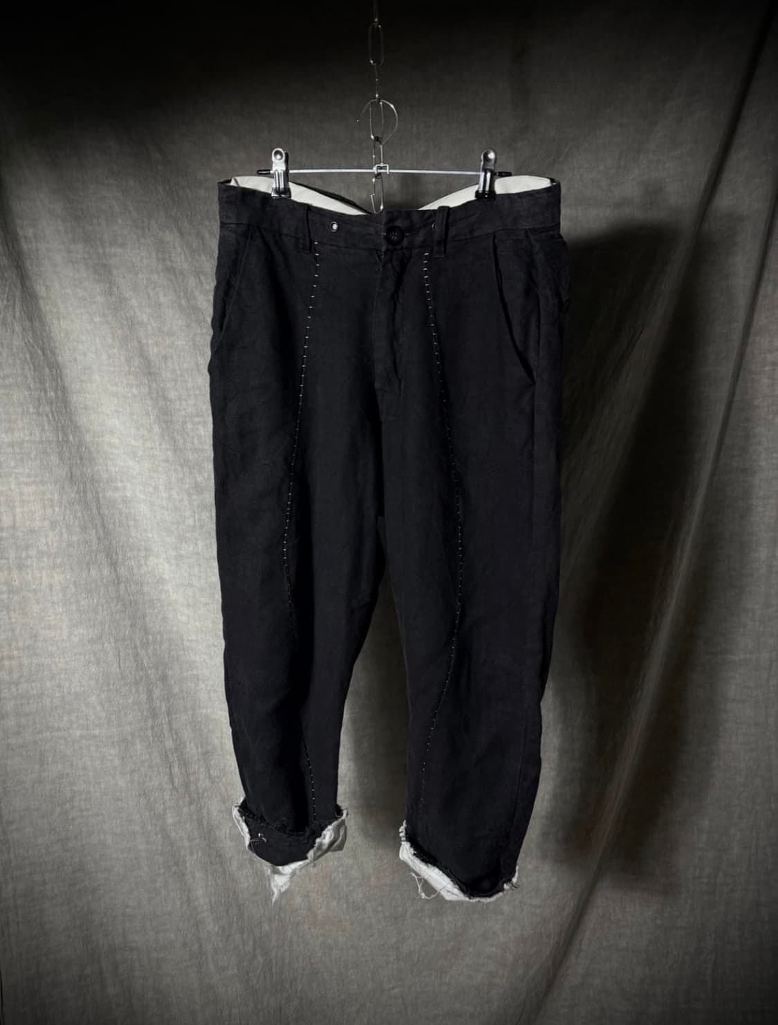 KMRii Hand-Stitched Linen capri pants 상품이미지3