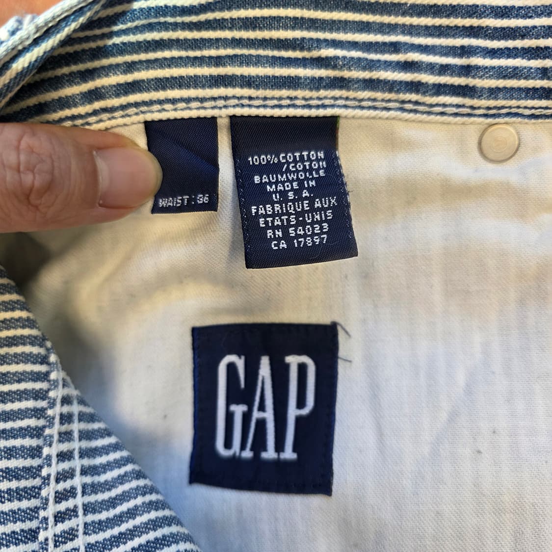 [36]90s 올드 갭 GAP USA 스트라이프 숏츠 반바지 상품이미지4