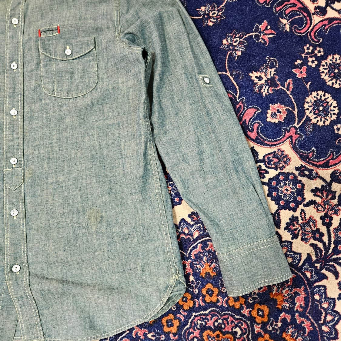 리바이스(Levis) 00's 빈티지 녹진 워시드 롤업 셔츠 L size 상품이미지5