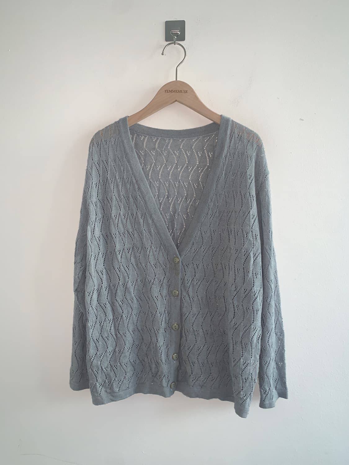 Vintage grey knit cardigan 상품이미지1