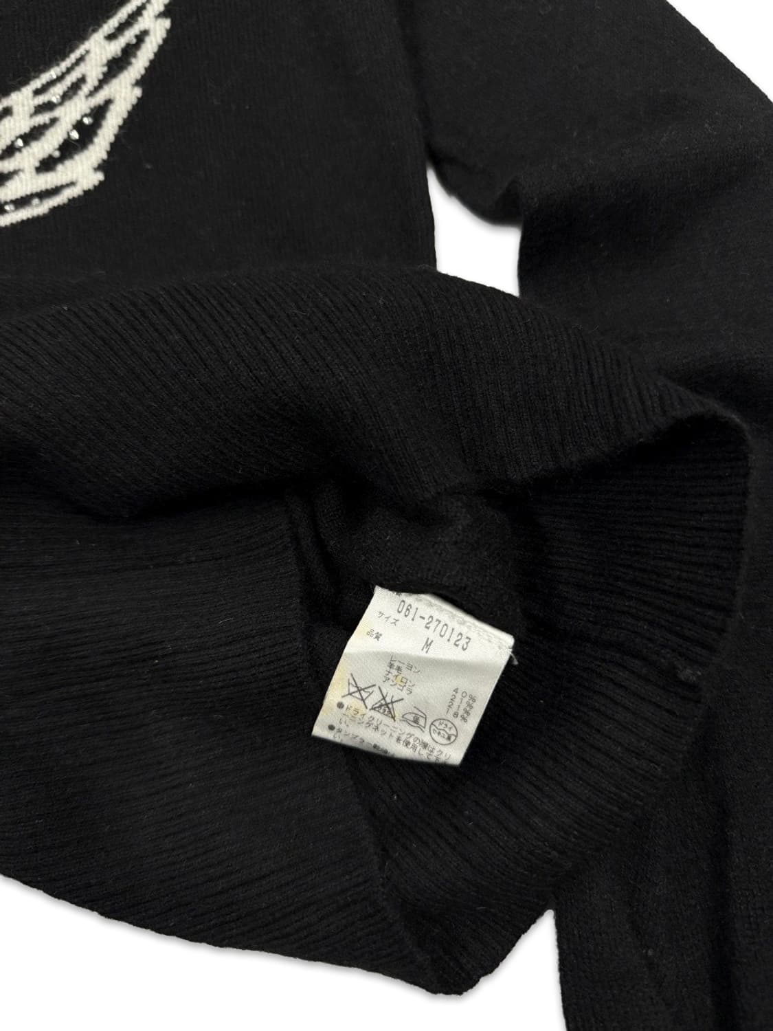 빈티지 블랙 앤젤 크롭 니트 상품이미지4