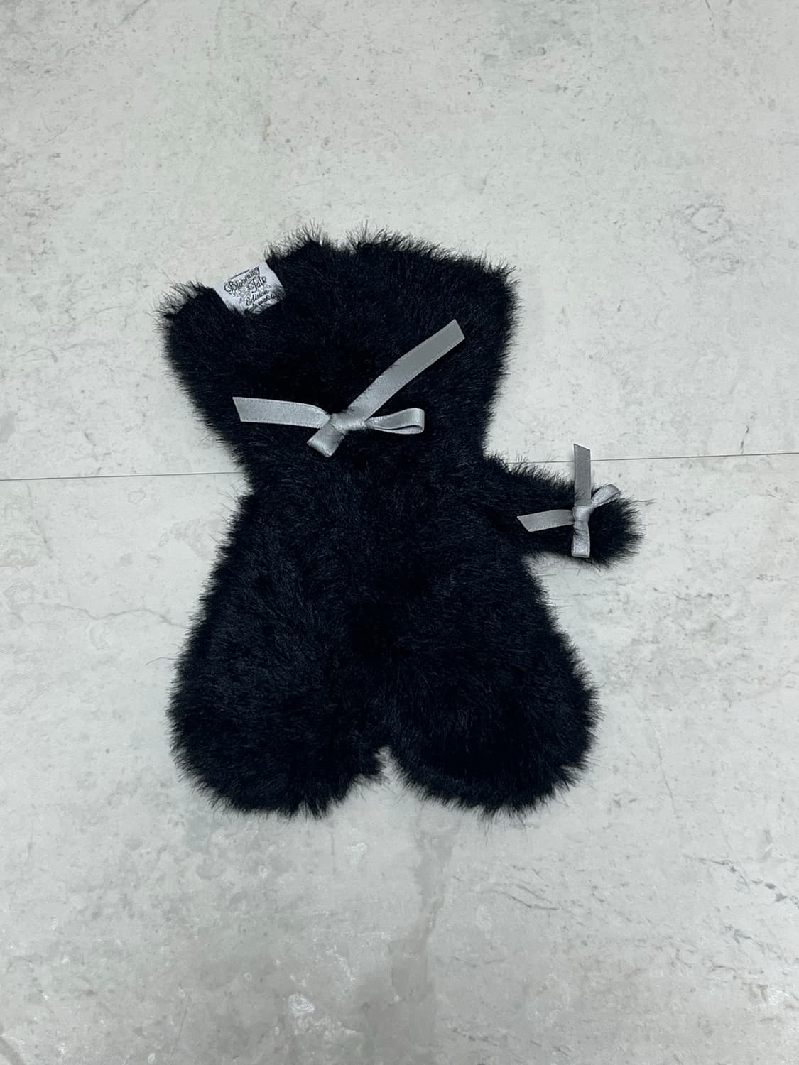 블루밍테일 플러피 리본장갑 블랙 상품이미지1