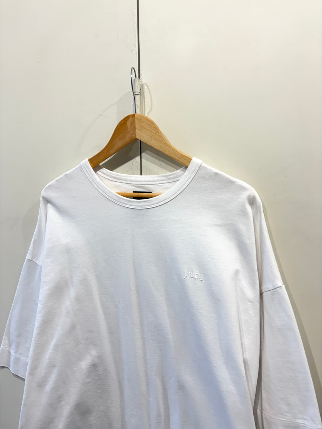 준지 자수 로고 오버핏 반팔 티셔츠 상품이미지2