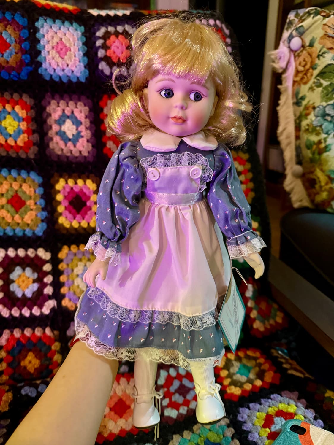 스윗하트 피겨린돌 빈티지 도자기 인형 금발 레이스 상품이미지4